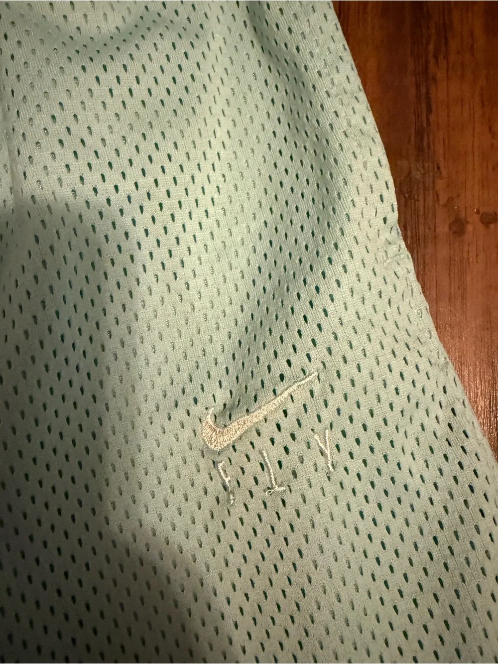 Nike Men's Light Mint Green Mesh Athletic Shorts